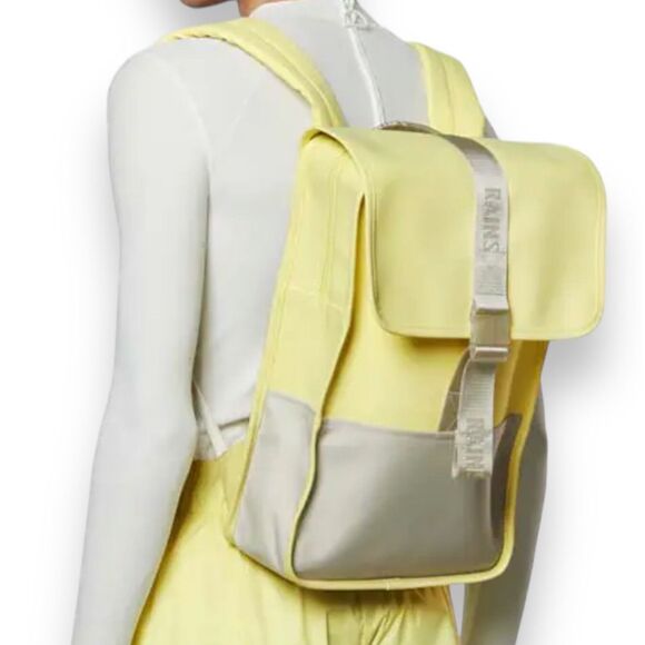 RAINS‎ Backpack WMNS Yellow Waterproof Straw Gorpcore School Activewear Buckle